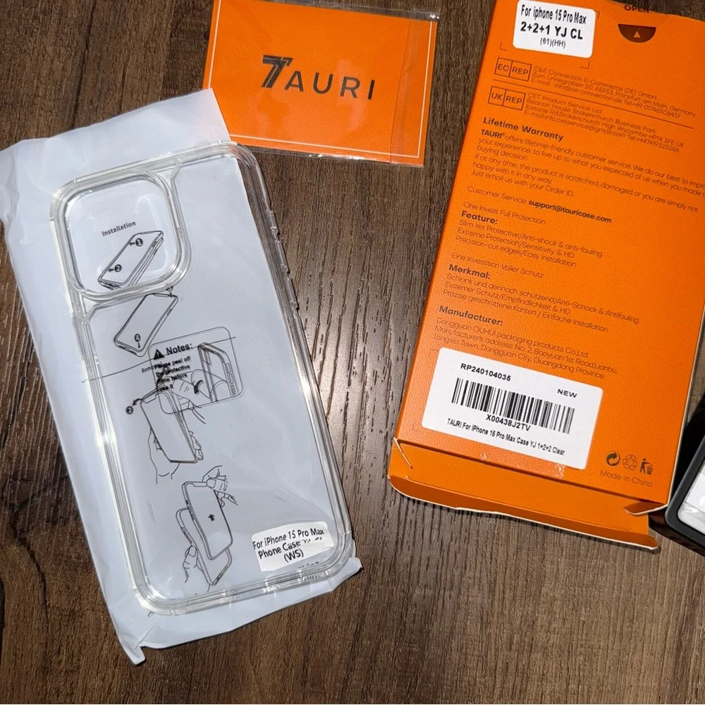 NWT IPhone 15 Pro Max Cell Phone Case And Screen Protectors